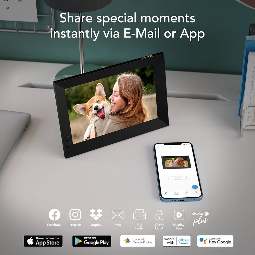 Amazon.com : Nixplay Smart Digital Picture Frame I 8 inch I